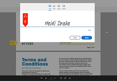 Signature du document avec Adobe Sign