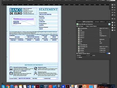 Palette XMPie dans InDesign