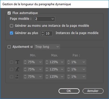 Générer au moins une instance de la page modèle