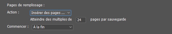 Pages de comblement