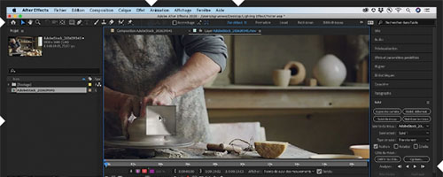 Adobe After Affects à l'œuvre
