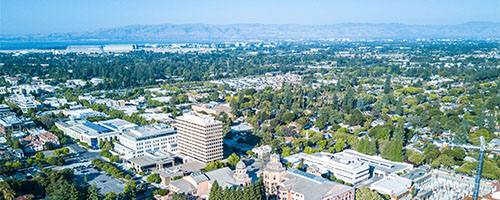 Vue du siège d'Adobe à Mountain View, Californie