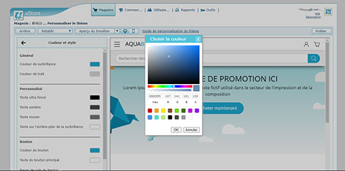 L'éditeur de thèmes XMPie uStore NG