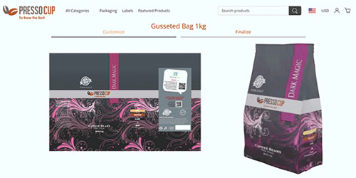 Un portail internet de Web-to-Pack