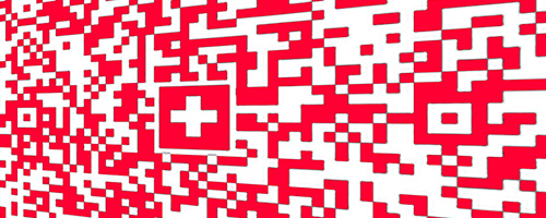 Illustration du Swiss QR d'une QR facture... rouge (donc non conforme)