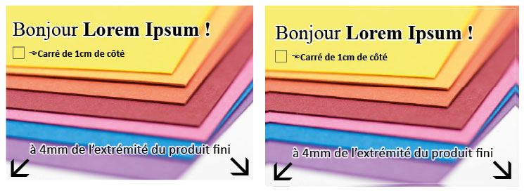 Ajout de débord avec un effet miroir de 3mm
