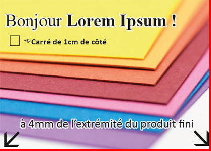Notre produit fini mal massicoté, avec présence de liseré