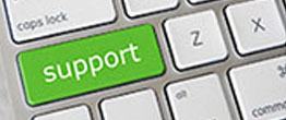 Clavier avec un bouton vert Support