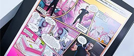 Bande dessinée personnalisée par XMPie imprimée sur Fujifilm Revoria PC1120